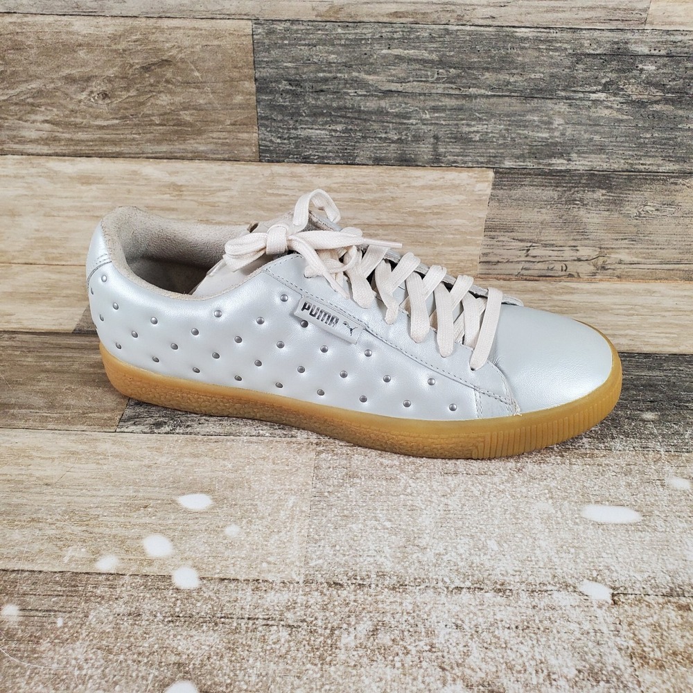 Puma Davenport Mens Shoes Sz 8.5 Studded Lace Up Trainers‎ Sneakers